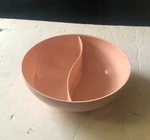 Vintage Westinghouse Ovation Melmac Pink 9" Round Divided Serving Bowl PM815. Fixed Price $15.95.