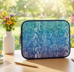 Lucky Brand Ombr Snakeskin Padded Tablet Sleeve - Blue & Green Zippered Case. Fixed Price $16.00.