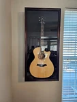 Guitar Display Case Xl 21.5 Mahogany & Black Wood Gibson Martin Taylor Cabinet. Fixed Price $424.52.