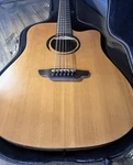 Luna Wabi Sabi DC12 Dreadnought 12-STRING Natural Cutaway Solid Top W/ Case Hsc. Fixed Price $399.00.