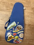 Blue Loog Guitar 2004 Beatles Mini Gig Bag W/button 25X11. Fixed Price $20.00.