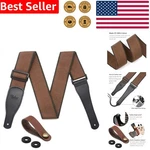 Pro Acoustic Electric Bass Guitar Strap Coffee - Adjustable Cotton, Locks. Fixed Price $22.31.