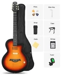 Moukey 39" Sunburst Acoustic Electric Guitar For Beginners Dual Modes W/ Tuner. Fixed Price $89.99.