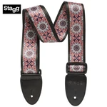 Stagg Terylene Adjustable 2" Guitar Strap W/ Pink Mandala Pattern Ste Pk. Fixed Price $19.99.