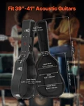 Acoustic Guitar Hard Case, 43.31 In Gourd-shaped Black. Fixed Price $100.47.