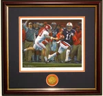 Auburn Vs Ala Iron Bowl "the Runback" Framed Print & Coin Signed By Daniel Moore. Fixed Price $69.99.
