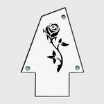 Guitar Truss Rod Cover - Engraved Etched Fits Ibanez Rose Flower Vine White. Fixed Price $18.99.