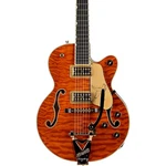Gretsch Limited Edition Quilt Top Falcon Jr Electric Guitar Roundup Orange Stain. Fixed Price $3899.99.