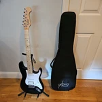 Monoprice Classic Hss Electric Guitar With Gig Bag Black 6 String Basswood Body. Fixed Price $80.00.
