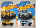 2PC Lot: 2025 Hot Wheels Trucks Yellow & Blue '21 Ford Bronco 20/250 New Nip. Fixed Price $7.49.