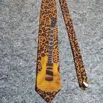 Vintage Ralph Marlin Neck Tie Mens Night Hawk Gibson Guitar Leopard Print. Fixed Price $12.99.