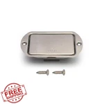 Rozilo Stainless Steel 9V Guitar Battery Box Cover Oval Active Bass. Fixed Price $34.99.