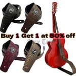 Adjustable Pu Leather Guitar Strap Embossed For Acoustic Electric Bass. Fixed Price $10.60.