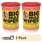 (2 Pack) Mule Head Brand Big Wipes 10"X12" Heavy Duty Cleaning WIPE,72COUNT. Fixed Price $38.68.