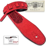 Walker And Williams GL-107 Red Ruby Slipper Glitter Bomb Padded Guitar Strap. Fixed Price $52.95.