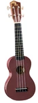 Eddy Finn Soprano Ukulele, Wood, Metallic Burgundy, + Free Gig Bag,strap &tuner. Fixed Price $54.99.