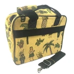 Tiki Mug Drinks Hula Girl Shoulder Strap Bag Tote Embroidered Tapestry Canvas. Fixed Price $29.95.