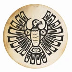 Terre Shaman Drum With Thunderbird Design 16" Or 20" Ritual Goatskin. Fixed Price $159.65.