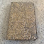 Oberon Design Leather Pocket Notebook Cover, Van Gogh Sky 4 X 6.25. Fixed Price $34.95.
