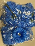 Electric Blue 4IN Gebera Daisy Silk Flower Head Base Lot Of Bags (12 Each Bag). Fixed Price $25.00.