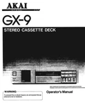 Akai GX-9 Cassette Deck Owners Instruction Manual. Fixed Price $22.24.