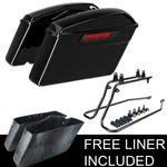 Hard Saddle Bags W/ Conversion Brackets For Harley Softail Fatboy Deluxe 1984-17. Fixed Price $249.99.