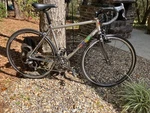 56CM Dean Titanium Road Bike W/hard Case, Trainer And Extra Campy Parts. Fixed Price $1500.00.
