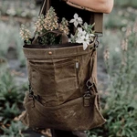 Waxed Canvas Harvest & Gathering Bag - Dark Khaki. Fixed Price $81.00.