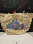 Tote Bag Hula Fish Print Canvas Colorful Straps Beach. Fixed Price $36.99.