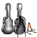 Yescom 41" Abs Acoustic Guitar Case W/ Folding Stand Hardshell Backpack. Fixed Price $169.90.