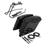 5" Stretched Hard Saddle Bags & Bracket For Harley Softail Fatboy Deluxe 1984-17. Fixed Price $179.99.