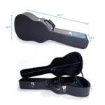 New 39" Protable Flat Black Shell Classical Guitar Case W/ Silver Hardware. Fixed Price $65.99.