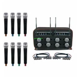 Vocopro MIB-QUAD-8 Handheld Church Choir Wireless Mic System Cables & Carry Bag. Fixed Price $899.99.