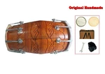 Professional Hand Carved Dholak 17 Nut Bolt Tunable Indian Folk Master Drum Bag. Fixed Price $219.99.