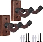 Sturdy 2 Pack Brown Guitar Wall Hanger With All-steel Protection For Musicians. Fixed Price $28.95.