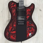 Schecter Ultra Przym Mercury Rose Guitar, Ebony Fretboard, Gloss Black. Fixed Price $1999.00.