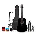 Mitchell Motion D150 Dreadnought Acoustic Guitar Deluxe Pack Black. Fixed Price $296.99.