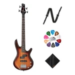 Ibanez GSRM20 4-STRING Bass Brown Sunburst Guitar, Right Handed+strap+picks Kit. Fixed Price $239.99.