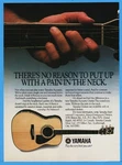1986 Yamaha Acoustic Electric Guitar Pain Neck Grand Rapids Mi Photo Print Ad. Fixed Price $11.99.
