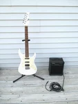 Axl Electric Guitar Emg Designed 0070970145 With Yamaha YG15 Amplifier. Works. Fixed Price $210.00.