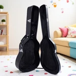 39" Acoustic Guitar Hardshell Case - Padded Contoured Lockable Black. Fixed Price $98.99.